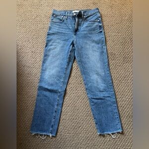 Madewell Classic Midwash Straight-Leg Jeans